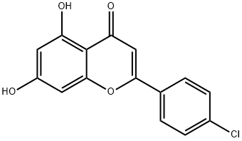 2-(4-chlorophenyl)-5,7-dihydroxy-4H-chromen-4-one 结构式