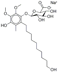 4-Hydroxy-2-(10-hydroxydecyl)-5,6-dimethoxy-3-methylphenyl β-D-Glucuronide Monosodium Salt 结构式