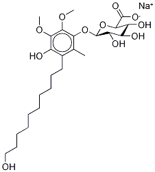 4-Hydroxy-3-(10-hydroxydecyl)-5,6-dimethoxy-2-methylphenyl β-D-Glucuronide Monosodium Salt 结构式