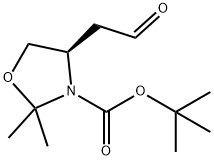 (R)-叔丁基2,2-二甲基-4-(2-氧代乙基)噁唑啉-3-羧酸 结构式