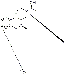 (7β,17β)-3-Methoxy-7-Methyl-estra-1,3,5(10)-trien-17-ol 结构式