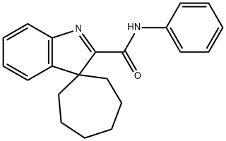 N-Phenylspiro[cycloheptane-1,3'-[3H]indole]-2'-carboxamide 结构式