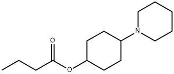 Butyric acid 4-piperidinocyclohexyl ester 结构式