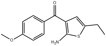 5-乙基-3-(4-甲氧基苯甲酰基)噻吩-2-胺 结构式