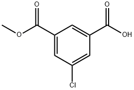3-氯-5-(甲氧基羰基)苯甲酸 结构式