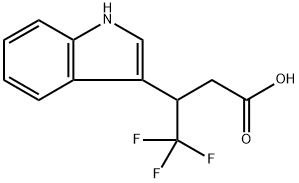 4,4,4-三氟-3-(3-吲哚基)丁酸 结构式