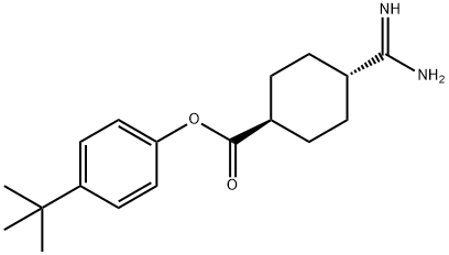 4-amidinocyclohexanecarboxylic acid 4-tert-butylphenyl ester 结构式