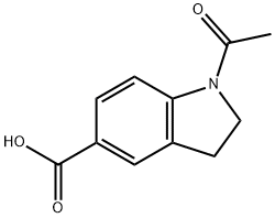 1-乙酰基吲哚啉-5-甲酸 结构式