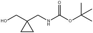 1-羟基甲基-1-(叔丁氧基羰基氨基甲基)环丙烷 结构式