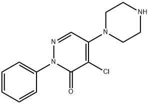 4-氯-2-苯基-5-哌嗪-1-基-哒嗪-3-酮 结构式