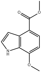 1H-Indole-4-carboxylic acid, 7-Methoxy-, Methyl ester 结构式