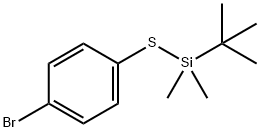 (4-溴苯基硫代)二甲基叔丁基硅烷 结构式