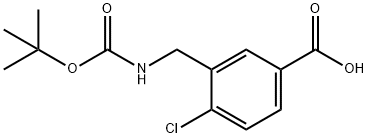 N-BOC- 4-氯-3-氨甲基苯甲酸 结构式