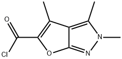 2H-Furo[2,3-c]pyrazole-5-carbonyl chloride, 2,3,4-trimethyl- (9CI) 结构式