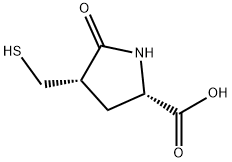 Proline, 4-(mercaptomethyl)-5-oxo-, cis- (9CI) 结构式