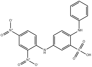 5-[(2,4-dinitrophenyl)amino]-2-anilinobenzenesulphonic acid  结构式