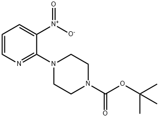 4-(3-硝基吡啶-2-基)-哌嗪-1-甲酸叔丁酯 结构式