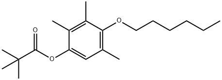 1-O-HEXYL-4-PIVALOYL-2,3,5-TRIMETHYLHYDROQUINONE 结构式