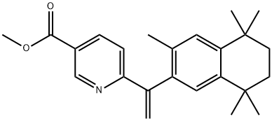 6-[(3,5,5,8,8-Pentamethyl-5,6,7,8-tetrahydronaphthalen-2-yl)ethenyl]nicotinic Acid Methyl Ester 结构式