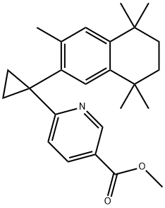 METHYL 6-(1-(1,2,3,4-TETRAHYDRO-1,1,4,4,6-PENTAMETHYLNAPHTHALEN-7-YL)CYCLOPROPYL)PYRIDINE-3-CARBOXYLATE 结构式