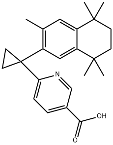 6-[1-(5,6,7,8-四氢-3,5,5,8,8-五甲基-2-萘基)环丙基]-3-吡啶羧酸 结构式