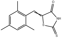 (5E)-2-硫代-5-(2,4,6-三甲苄基亚甲基)四氢噻唑-4-酮 结构式