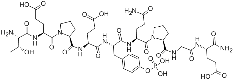 H-THR-GLU-PRO-GLU-TYR(PO3H2)-GLN-PRO-GLY-GLU-NH2 结构式