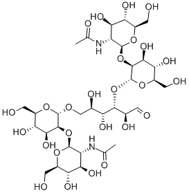 BETA-GLCNAC-[1->2]-ALPHA-MAN-[1->3][BETA-GLCNAC-(1->2)-ALPHA-MAN-(1->6)]-MAN 结构式