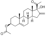 16-METHYLENE-17ALPHA-HYDROXYPREGNENOLONE 3-ACETATE 结构式