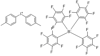 Iodonium, bis(4-methylphenyl)-, tetrakis(pentafluorophenyl)borate(1-) 结构式