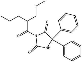 3-(2-Propylpentanoyl)-5,5-diphenylhydantoin 结构式