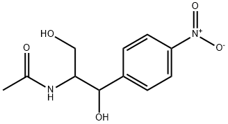 D,L-2-ACETAMIDO-1-(4-NITROPHENYL)-1,3-PROPANEDIOL 结构式