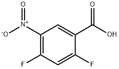 2,4-二氟-5-硝基苯甲酸 结构式