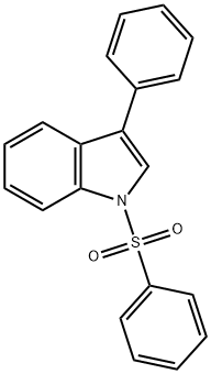 3-PHENYL-1-(PHENYLSULFONYL)INDOLE 结构式