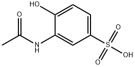 3-(乙酰氨基)-4-羟基苯磺酸 结构式