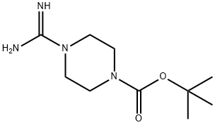 4-甲脒基哌嗪-1-甲酸叔丁酯 结构式