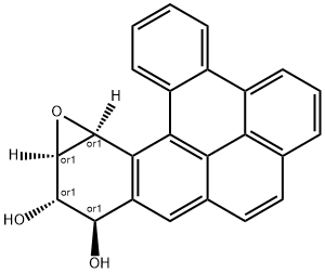 11,12-dihydroxy-13,14-epoxy-11,12,13,14-tetrahydrodibenzo(a,l)pyrene 结构式