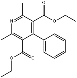 2,6-二甲基-4-苯基吡啶-3,5-二羧酸二乙酯 结构式