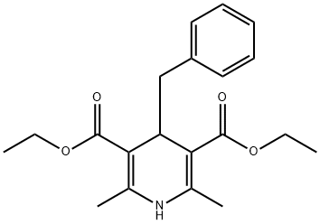 1,4-Dihydro-2,6-dimethyl-4-benzylpyridine-3,5-dicarboxylic acid diethyl ester 结构式