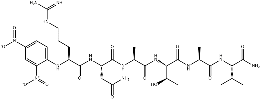 DNP-ARG-ASN-ALA-THR-ALA-VAL-NH2 结构式