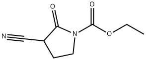 1-Pyrrolidinecarboxylic  acid,  3-cyano-2-oxo-,  ethyl  ester 结构式