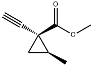 Cyclopropanecarboxylic acid, 1-ethynyl-2-methyl-, methyl ester, cis- (9CI) 结构式