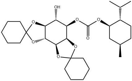 1-(-)-CARBOXYMENTHYL-2,3:4,5-DI-O-CYCLOHEXYLIDENE-D-MYO-INOSITOL 结构式