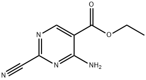 5-Pyrimidinecarboxylicacid,4-amino-2-cyano-,ethylester(8CI) 结构式