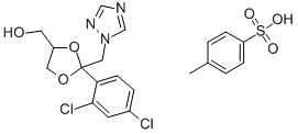 3- [2-（2,4-二氯苯基）-2-（1,2,4-三唑-1-基甲基）-1,3-二氧戊环-4-基] -2,4-二甲基苯磺酸盐 结构式
