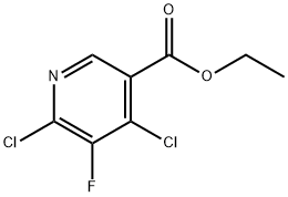 5-氟-4,6-二氯烟酸乙酯 结构式
