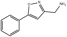 (5-苯基异恶唑-3-基)甲胺 结构式