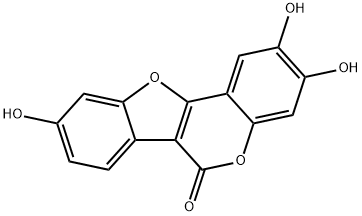 2,3-Dihydroxy-6H-benzofuro[3,2-c][1]benzopyran-6-one 结构式