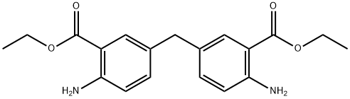 5,5 '-亚甲基二氨基苯甲酸二乙酯 结构式