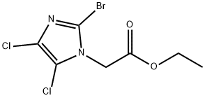 ETHYL 2-(2-BROMO-4,5-DICHLORO-1H-IMIDAZOL-1-YL)ACETATE 结构式